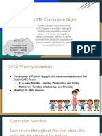 Curriculum Night Gate 3rd-5th