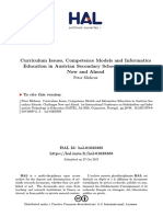 Curriculum Issues, Competence Models and Informatics Education in Austrian Secondary Schools: Challenges Now and Ahead