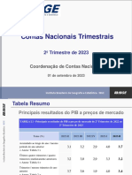 Contas Nacionais Trimestrais: 2º Trimestre de 2023