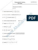 M9 Polynomials III Revision WS - 24 July 2023 - 1690197847322 - TyXq6