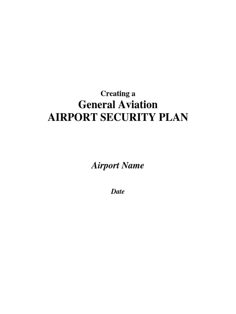 Creating a general aviation airport security plan nj pdf airport