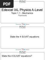 Flashcards - 1.1 Mechanics - Edexcel IAL Physics A-Level