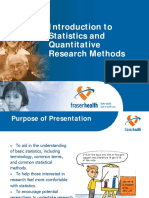 Introduction To Statistics and Quantitat