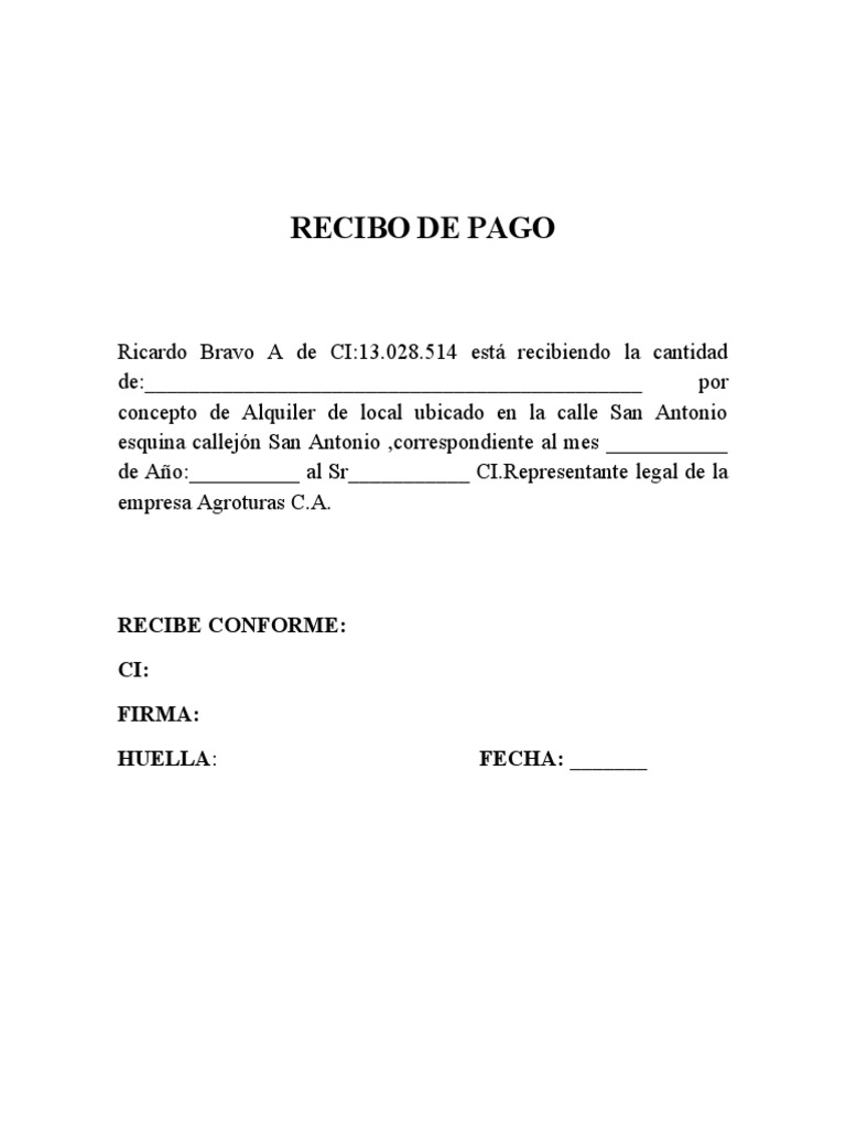 Recibo Alquiler | PDF