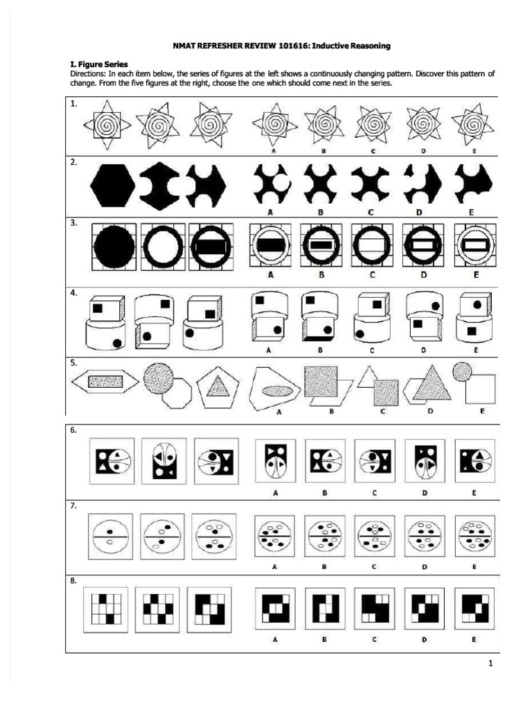 Inductive Reasoning Refresher PDF