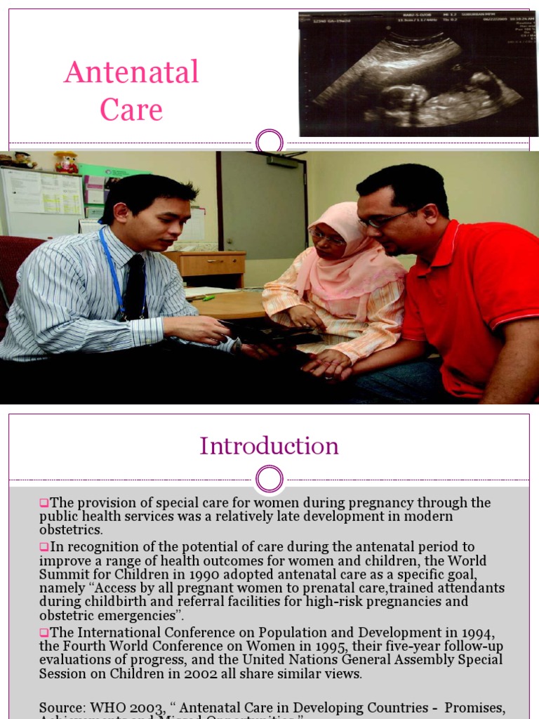 Antenatal Care: Key Guidelines and Practices | PDF