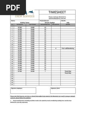 TIMESHEET