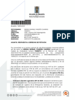 Respuesta de Derecho de Peticion Medellin, 2