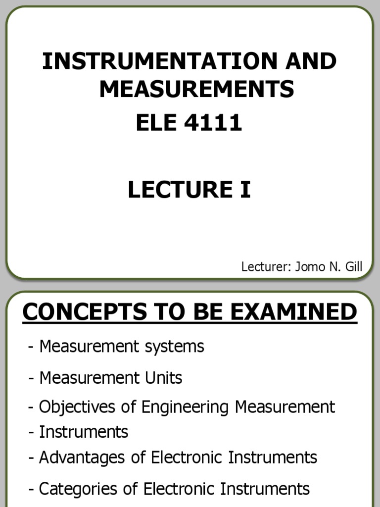 Engineering Measurement Systems Overview | PDF | Accuracy And Precision ...