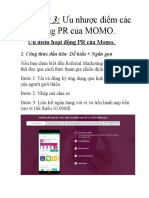 Chương 3 Ưu nhược điểm các hoạt động PR của MOMO.