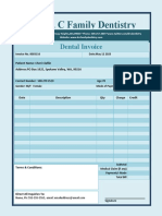 Dental Doctor Invoice Template