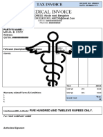 Medical Invoice Template