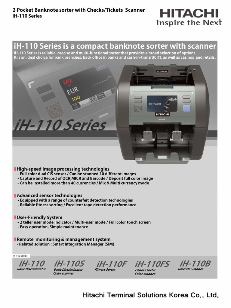 Hitachi Ih110 Series PDF