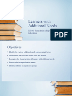 Learners With Additional Needs