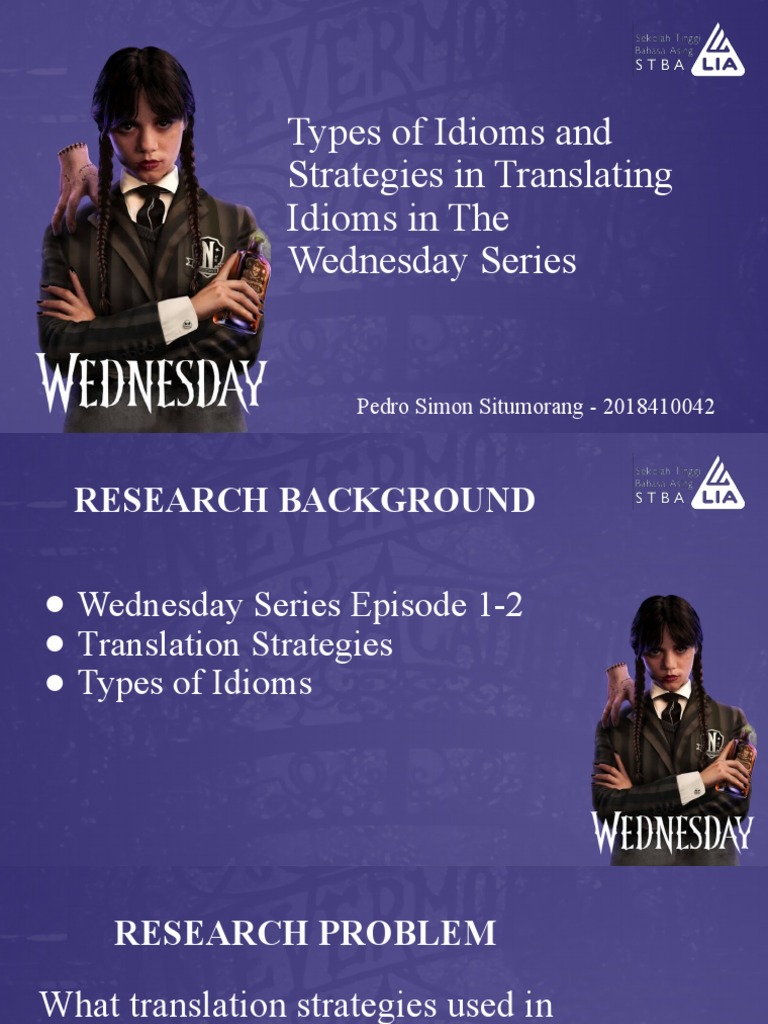 Idiom Translation in Wednesday Series | PDF | Idiom | Translations