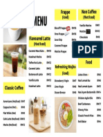 Idea Kafein's Menu