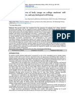 Analyzing The Effects of Body Image On College Students' Self-Esteem, Exercise Flow, and Psychological Well-Being