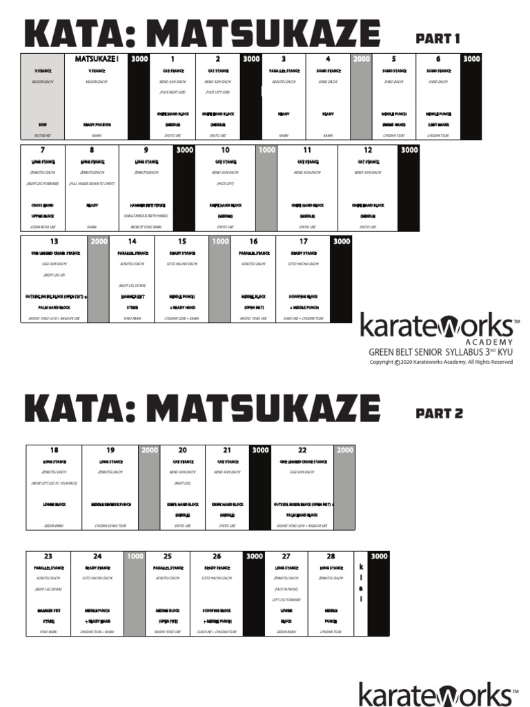 Kata Matsukaze PDF Combat Karate