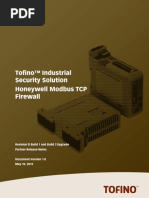 Honeywell Modbus TCP Firewall Rev D Partner Upgrade Release Notes v1.0