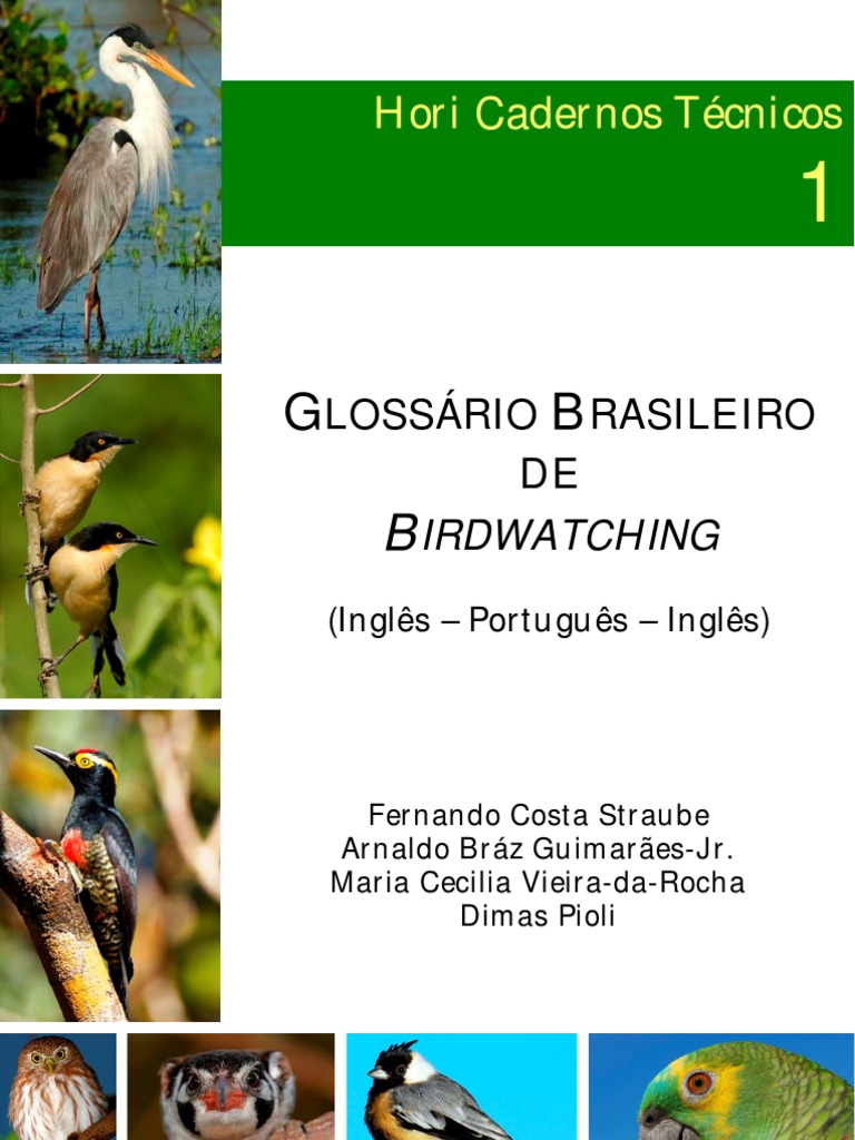 Glossario Das Aves Do Brasil em Portugues PDF Aves Ornitologia imagem