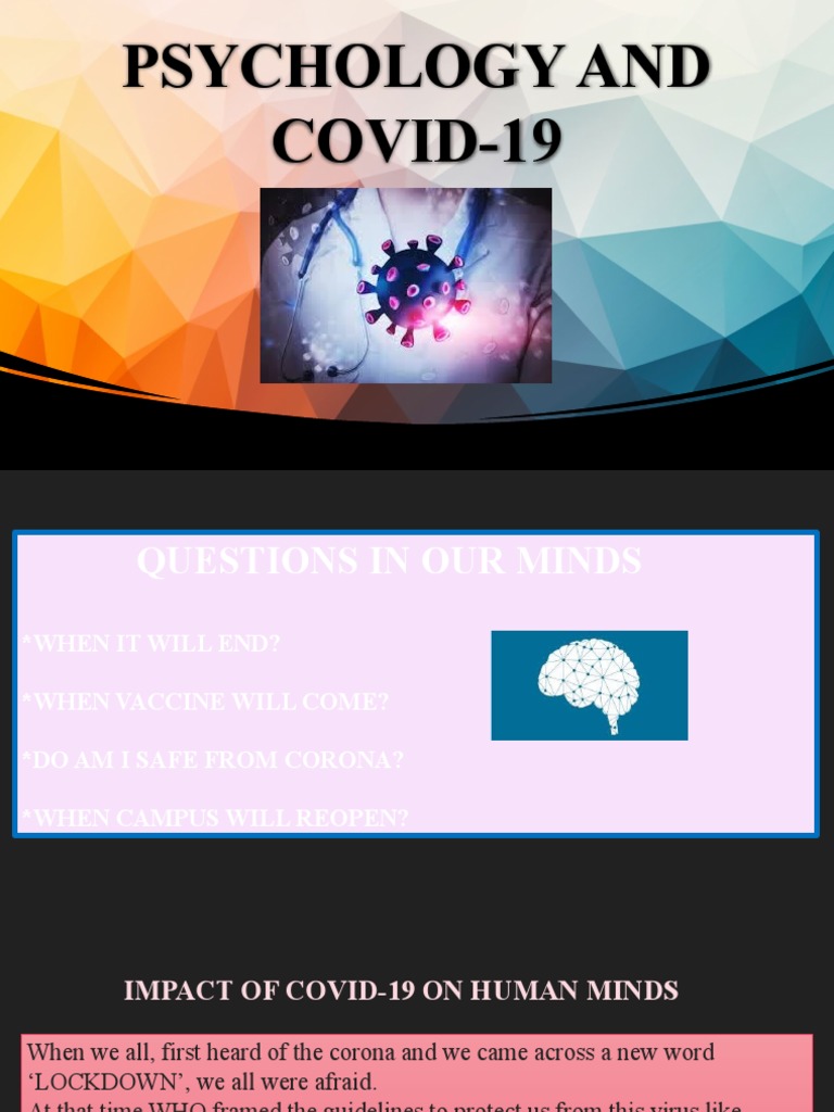 Impact of COVID-19 on Mental Health | PDF | Self-Improvement | Lifestyle