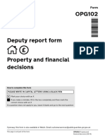 Opg102 Deputy Report Form Property and Financial Decisions (2) Signed