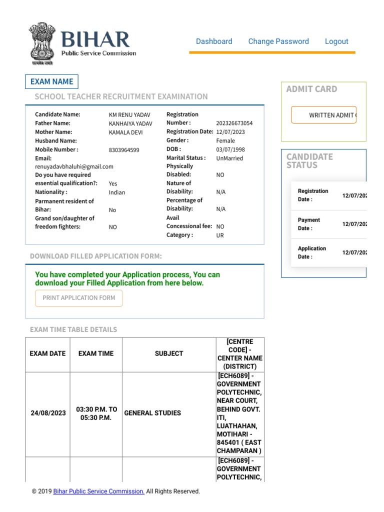 BPSC Portal PDF
