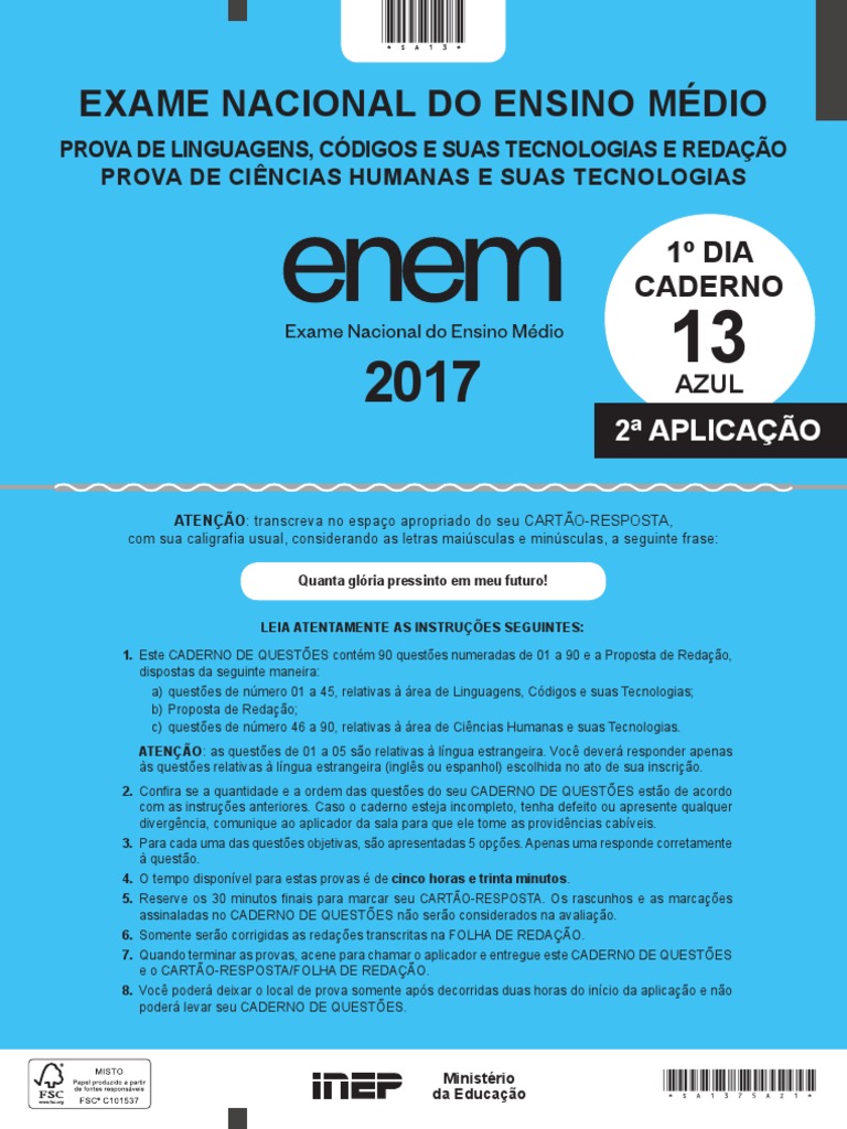 Enem - 2017 | PDF | Humano