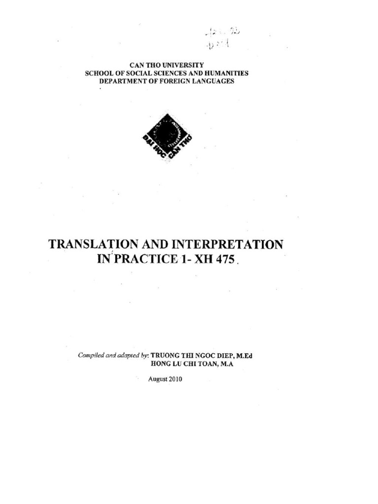Translation and Interpretation in Practice 1 | PDF