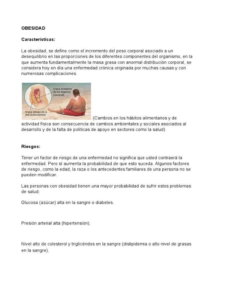 Riesgos y Consecuencias de la Obesidad | PDF | Obesidad | Enfermedades ...