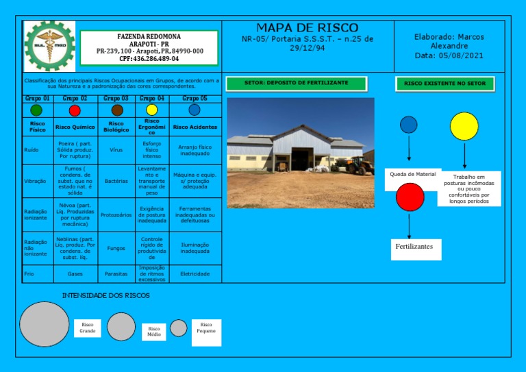 Mapa de Risco Ocupacional NR-05 | PDF | Ciências Físicas | Natureza