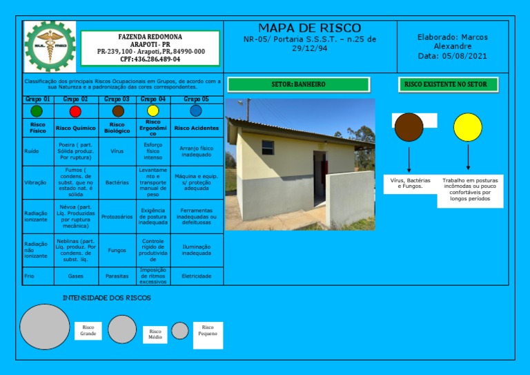 Mapa de Risco - Banheiro | PDF | Ciências Físicas | Natureza