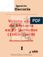 Tomo1. Veinte Años de Historia en El Salvador (1969-1989) Escritos Políticos I