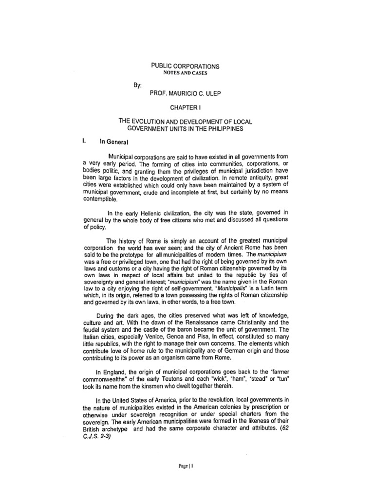 Local Government - Reading Material | PDF