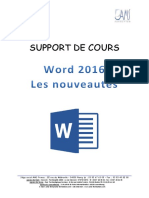 Word 2016 Les Nouveautés