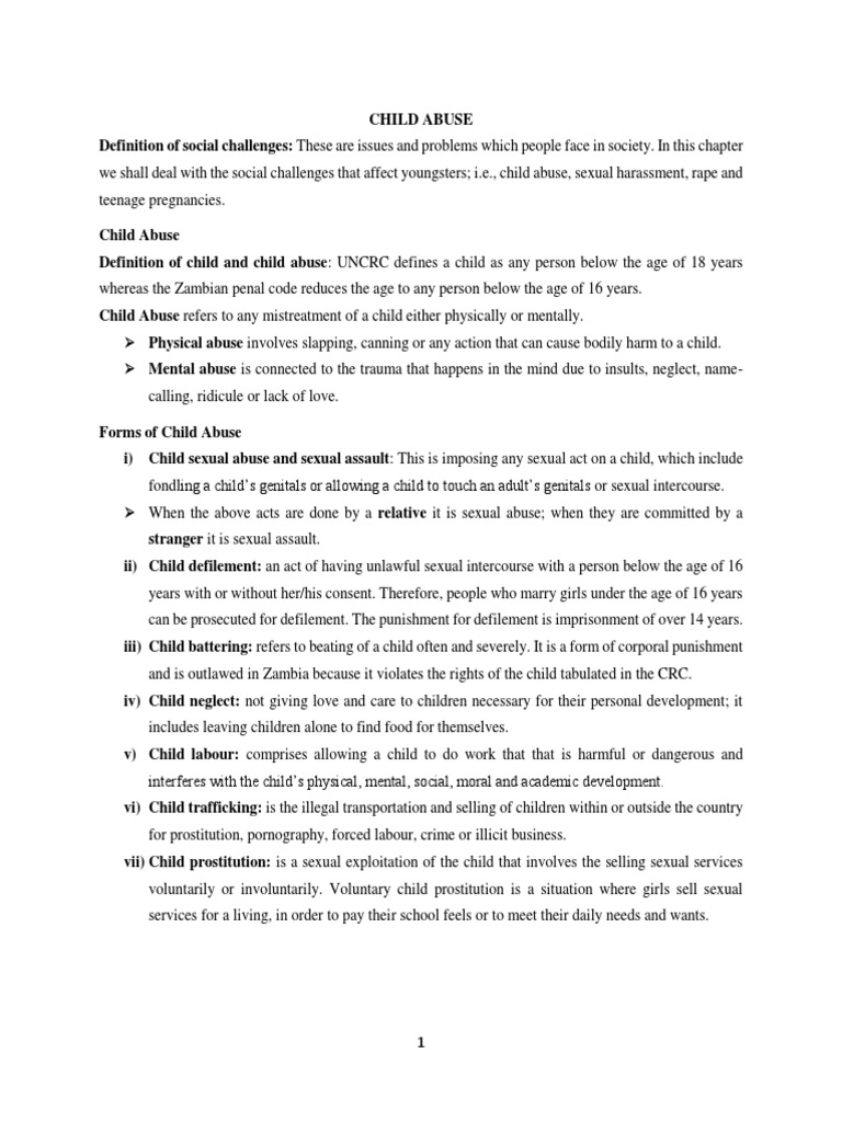 Child abuse notes pdf rape child sexual abuse