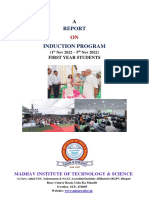 1st Year Induction Programme Report 2022