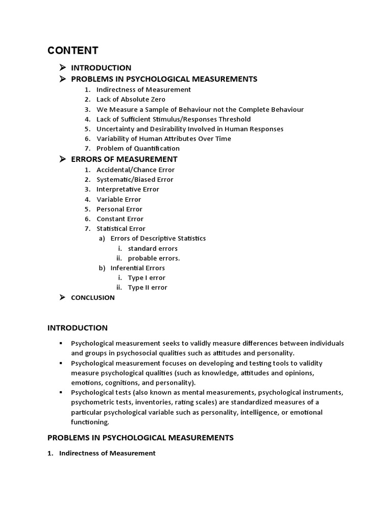 Problems and Errors in Measurements by Pugazh | PDF | Errors And ...