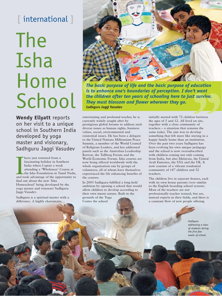 Isha Homeschool: A Unique Learning Model | PDF | Learning | Behavior ...