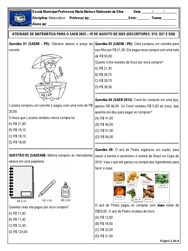 Sugestão de atividade - Matemática na Selva - Disciplina - Matemática