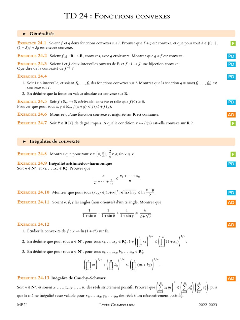 Inégalités de convexité et fonctions convexes PDF Inégalité — free download