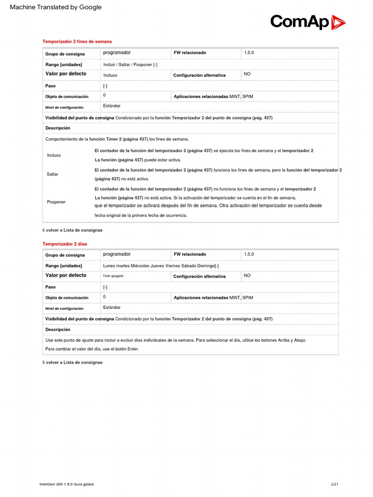 InteliGen 200 1 5 0 Global Guide 5 PDF Calibraci n Transformador