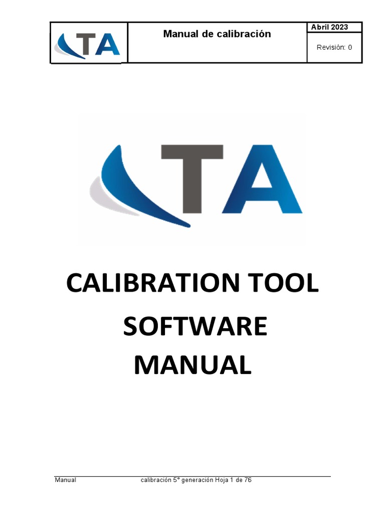 Manual De Calibration Tool Pdf Inyección De Combustible Software