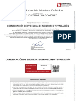 Certificado Comunicacion de Evidencias - Deibby Millan