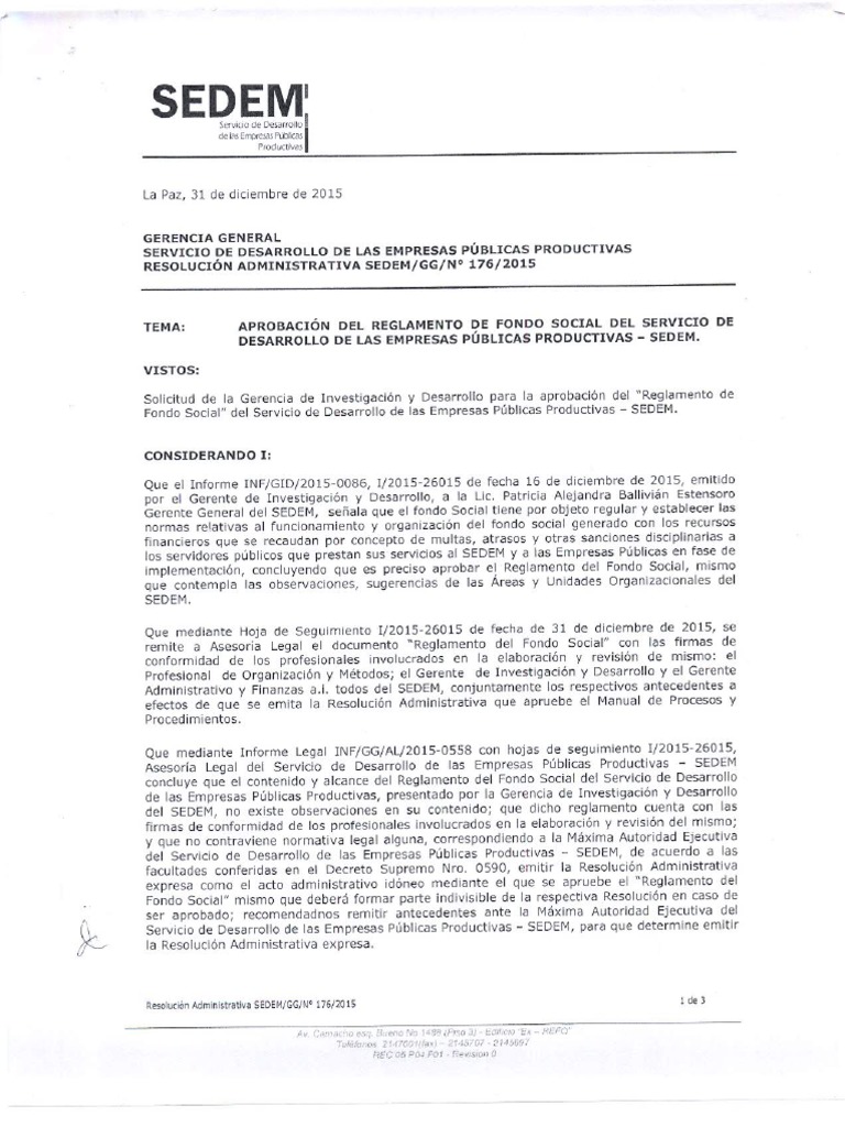 005 Reglamento de Fondo Social Eba | PDF