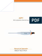 ASPY. Micropipetas Mecânicas. Manual de Operação