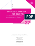 EMERGENCIA SANITARIA POR COVID-19 - Un Acuerdo Desconcertante, ¿Emergencia Por Motivos de Salud o de Seguridad