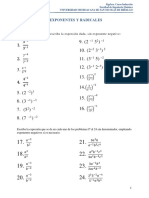 Tarea Unidad I Exponentes y Radicales