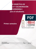 Primer Semestre . - Guía Didáctica Estudiante . - Práctica y Colaboración Ciudadana I