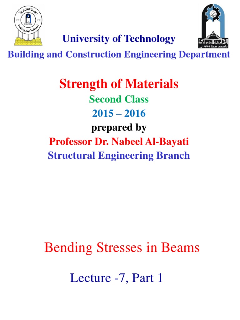 Bending Stresses for Engineering Students | PDF | Bending | Beam ...